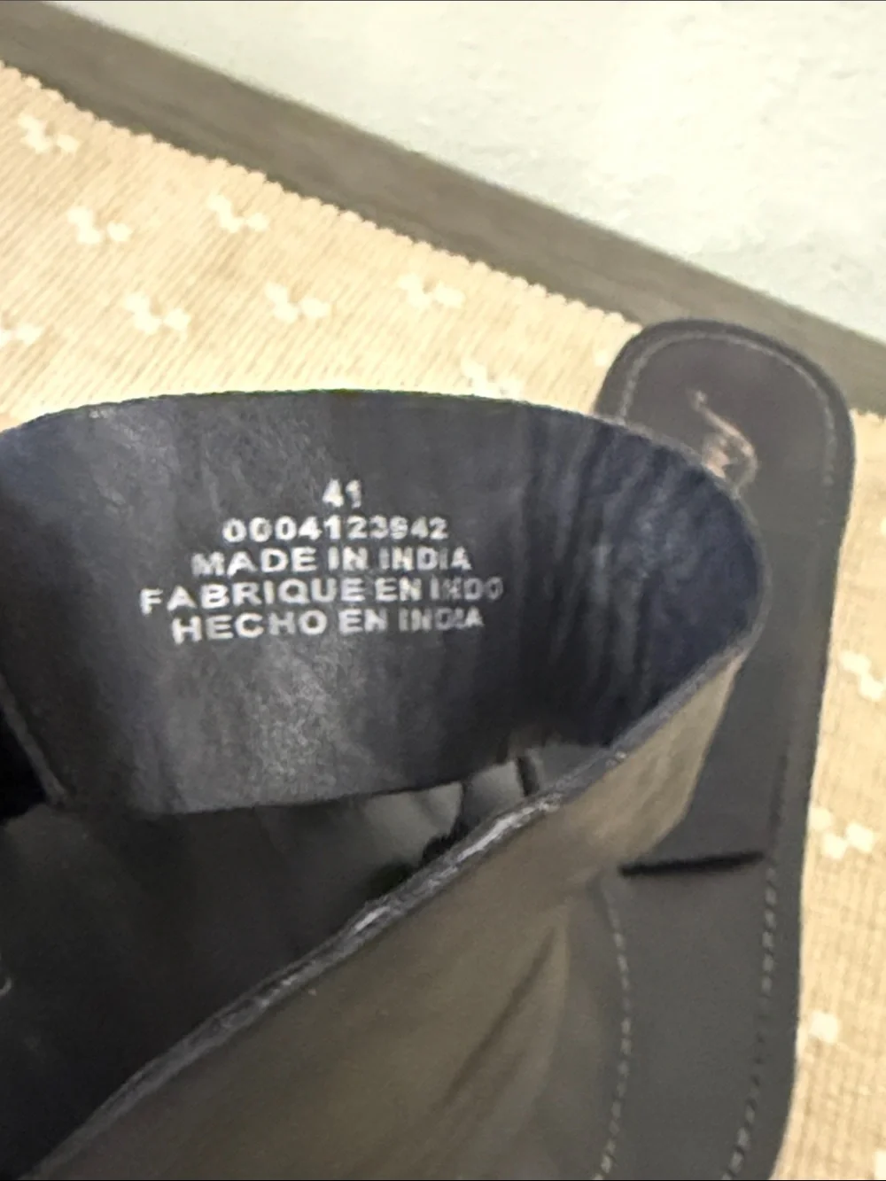 Free People Black Leather Slide Sandals